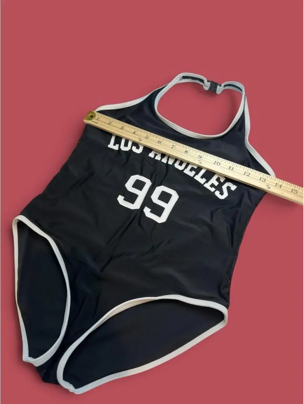 Los Angeles 99 Black & White One Piece Swimsuit Size Small
